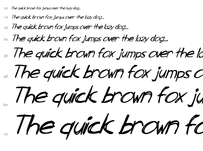 SF Zimmerman font waterfall
